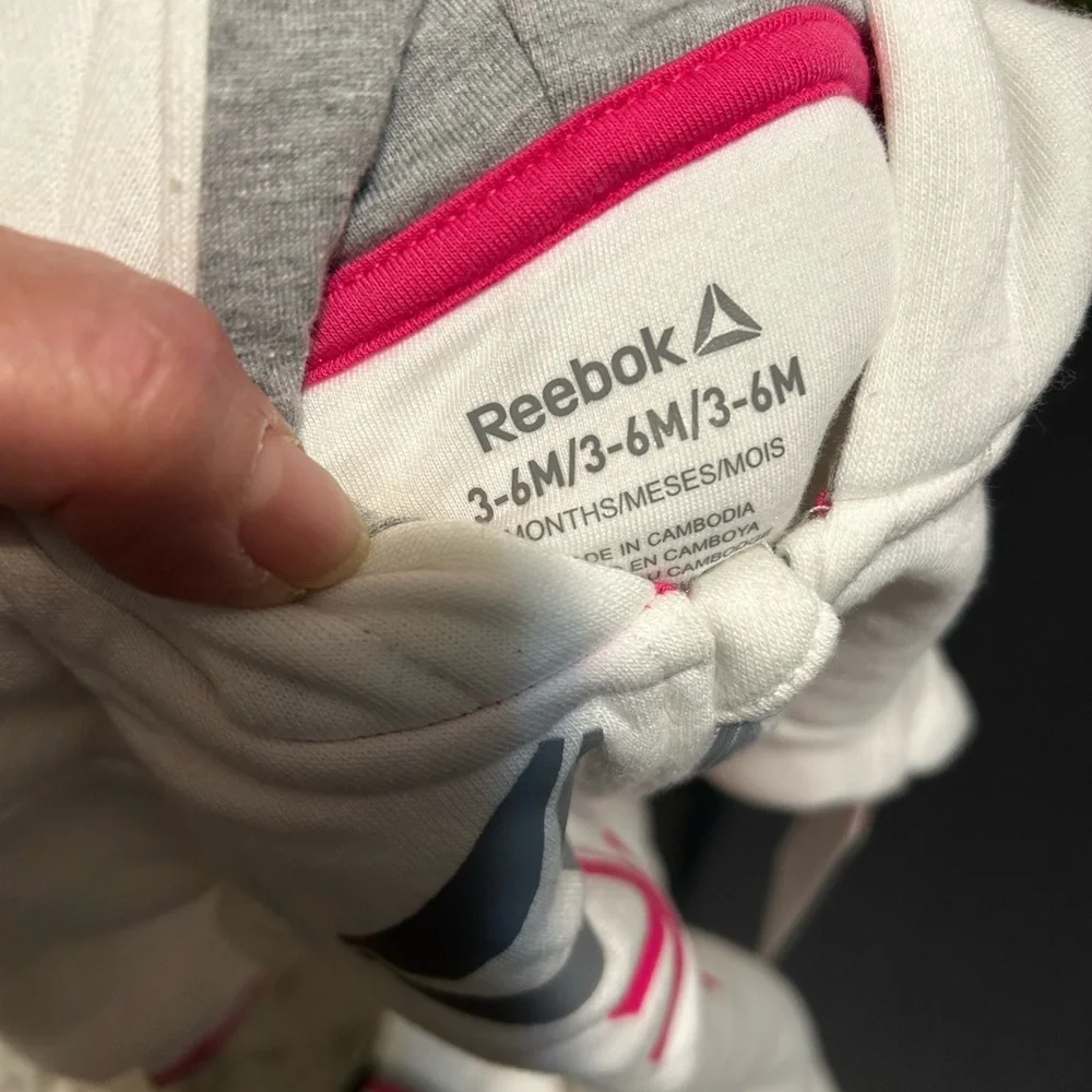 Reebok Kids One Piece in White and Pink